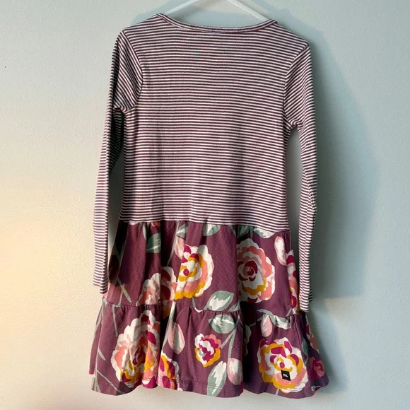 Tea Collection Tiered Skirted Twirl Dress in Turkish Rose print-Size 5 - Picture 2 of 8